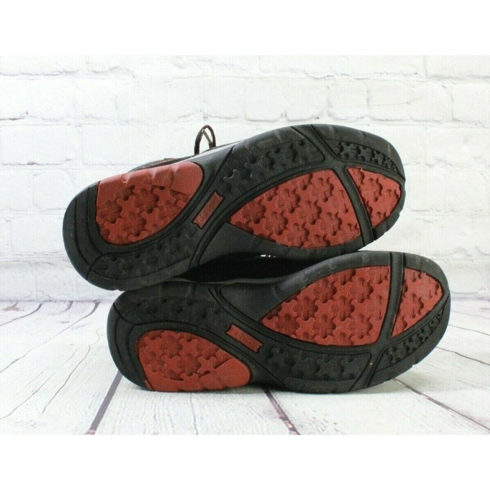 LL Bean Black Suede Mesh High Top Mountain Classic Hikers Boots Size 9 M - Picture 9 of 9